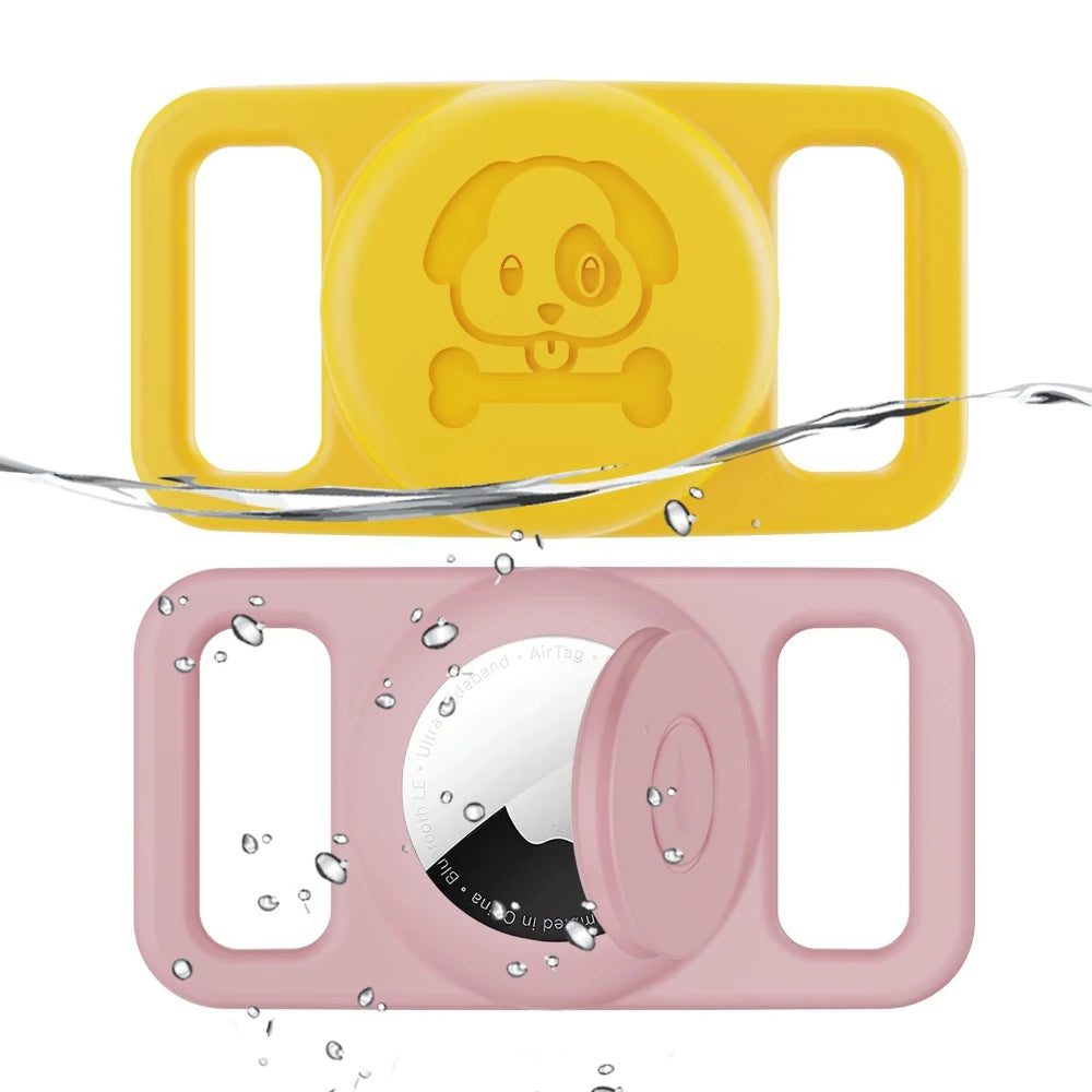 AirTag Pet Collar Holder for Dog Cat Waterproof Silicone Hidden Loop GPS Finder AirTag Dog Collar Anti-Lost Tracker Accessories