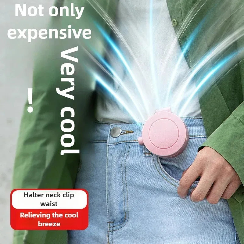 Portable Fan Rechargeable Mini Waist With 3 Speeds Strong Wearable Clip Belt Fan for Outdoor Jobsite FarmsTraveling Fishing