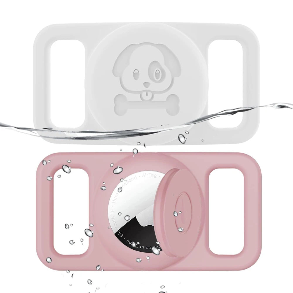 AirTag Pet Collar Holder for Dog Cat Waterproof Silicone Hidden Loop GPS Finder AirTag Dog Collar Anti-Lost Tracker Accessories