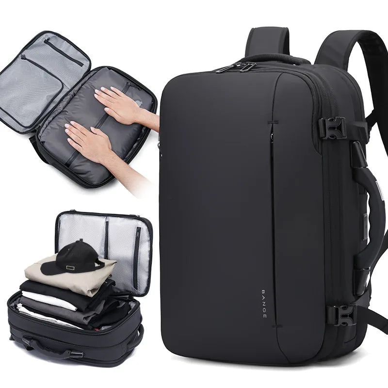 Vacuum backpack with pump compression backpack for travel,36L Backpack With Vacuum Seal Anti theft Storage Weighable