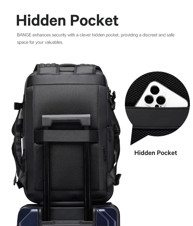 Vacuum backpack with pump compression backpack for travel,36L Backpack With Vacuum Seal Anti theft Storage Weighable