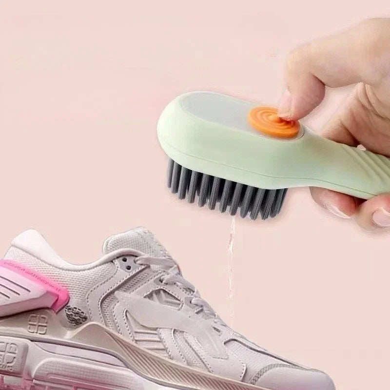 Shoe Washing Machine Bag with Liquid Shoe Brush Set Durable Laundry Shoe Bag and Soft Bristle Clean Brush for All Shoes